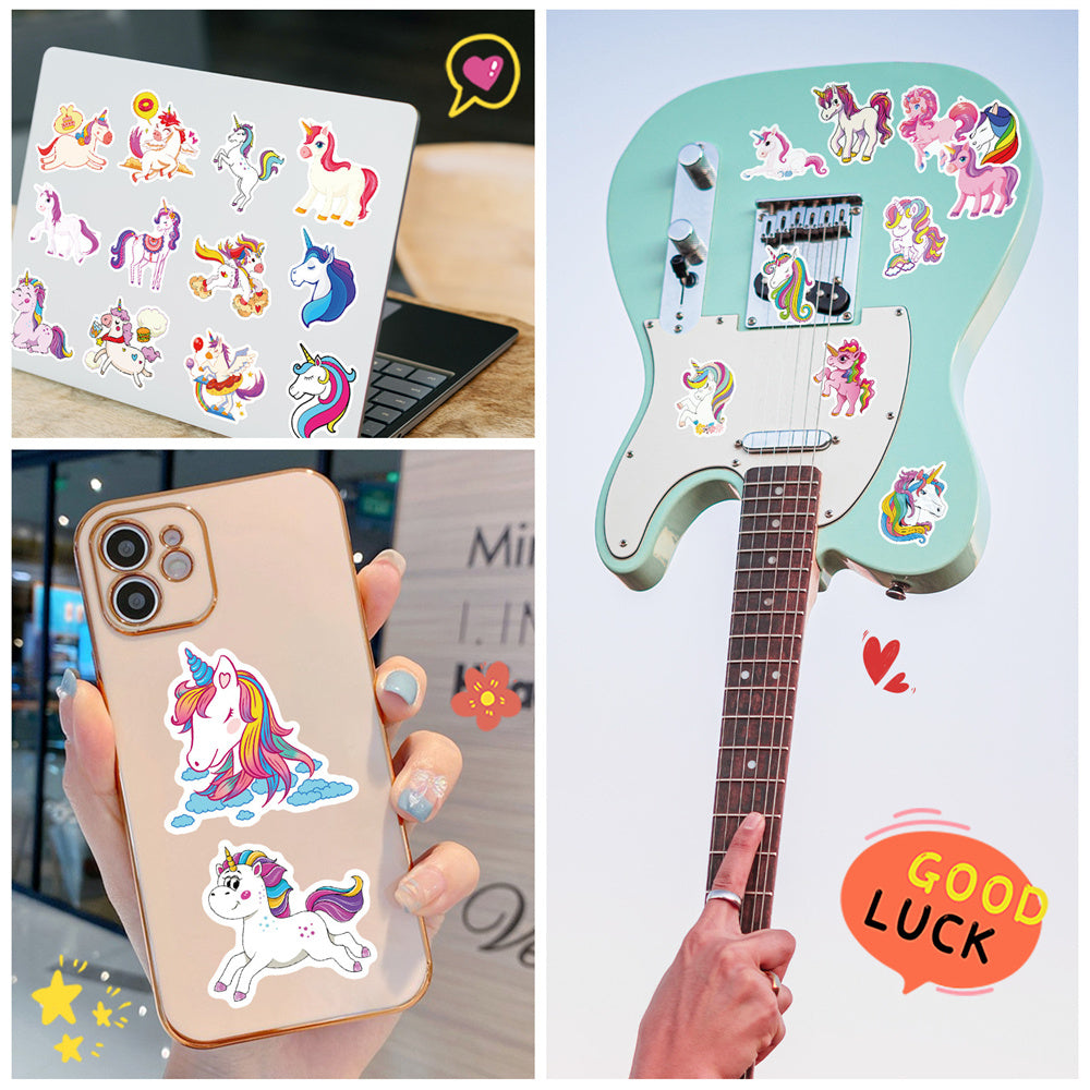 50PCS Cute Fairy Unicorn Stickers - Magical Creature Decals for Planners, Laptops, Water Bottles & Fantasy Lover Gifts
