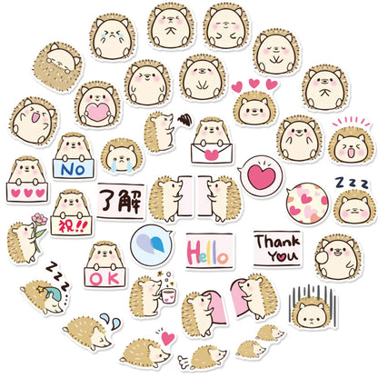 40PCS cartoon cute hedgehog series decorative style graffiti stickers, personalized, fashionable, creative and trendy DIY exquisite decorative decal cups, helmets, skateboard popular sticker toys