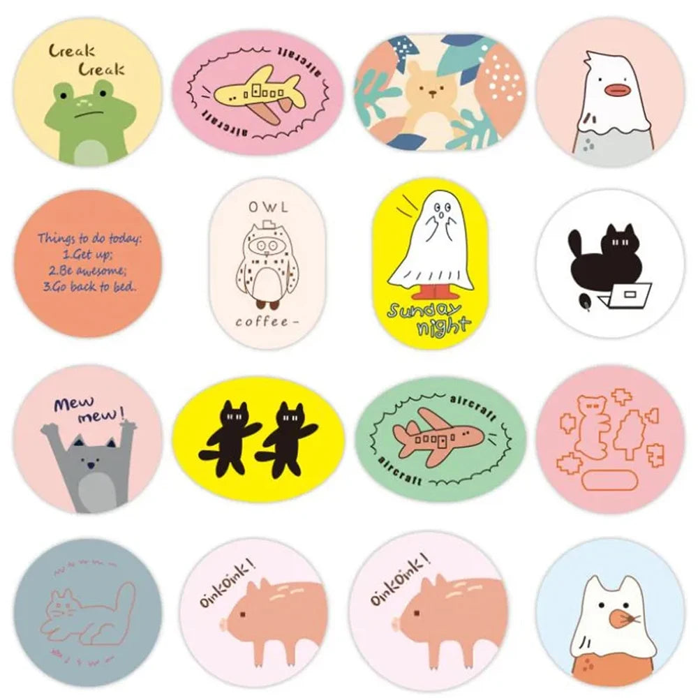 50PCS Cute Girl Bear Cartoon Simple Laptop Suitcase Skateboard DIY Guitar Water Cup Sticker Notebook Decoration