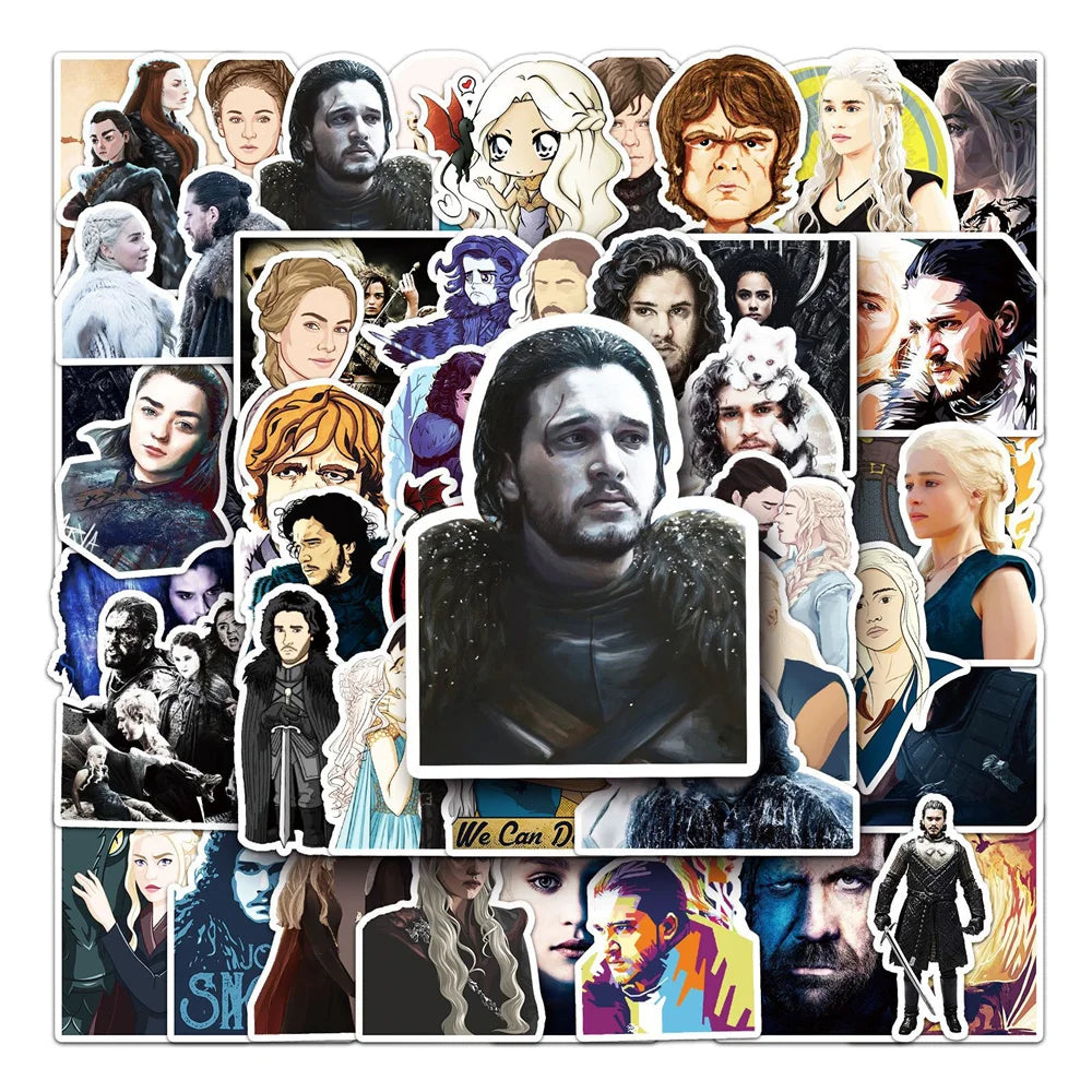50PCS New Game of Thrones Cartoon Personality Creative Sticker Suitcase Table ChairCar Guitar Waterproof Sticker