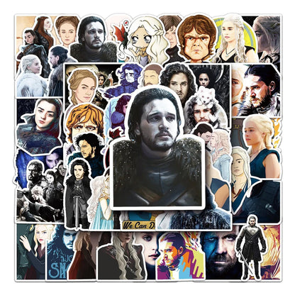 50PCS New Game of Thrones Cartoon Personality Creative Sticker Suitcase Table ChairCar Guitar Waterproof Sticker