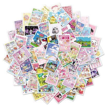 62PCS Hot Cute Cartoon Character Graffiti Stickers Luggage Phone Case Laptop IPad Water Cup Waterproof Stickers