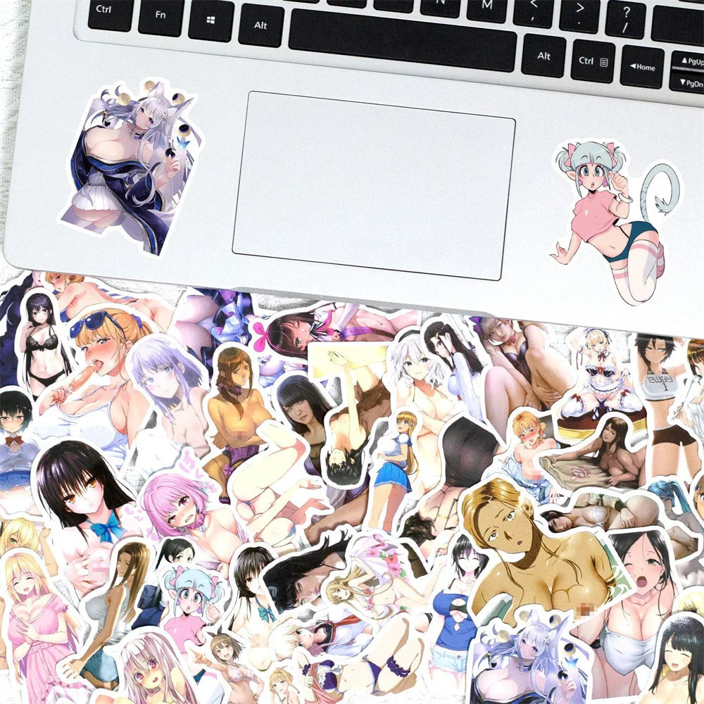 50PCS Sexy Beauty Temptation Welfare Graffiti Stickers Luggage Bicycle Skateboard Guitar Laptop Cute Stickers