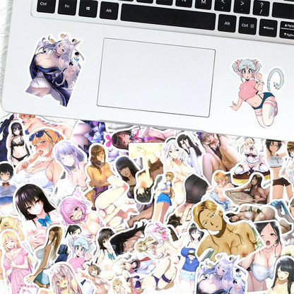 50PCS Sexy Beauty Temptation Welfare Graffiti Stickers Luggage Bicycle Skateboard Guitar Laptop Cute Stickers