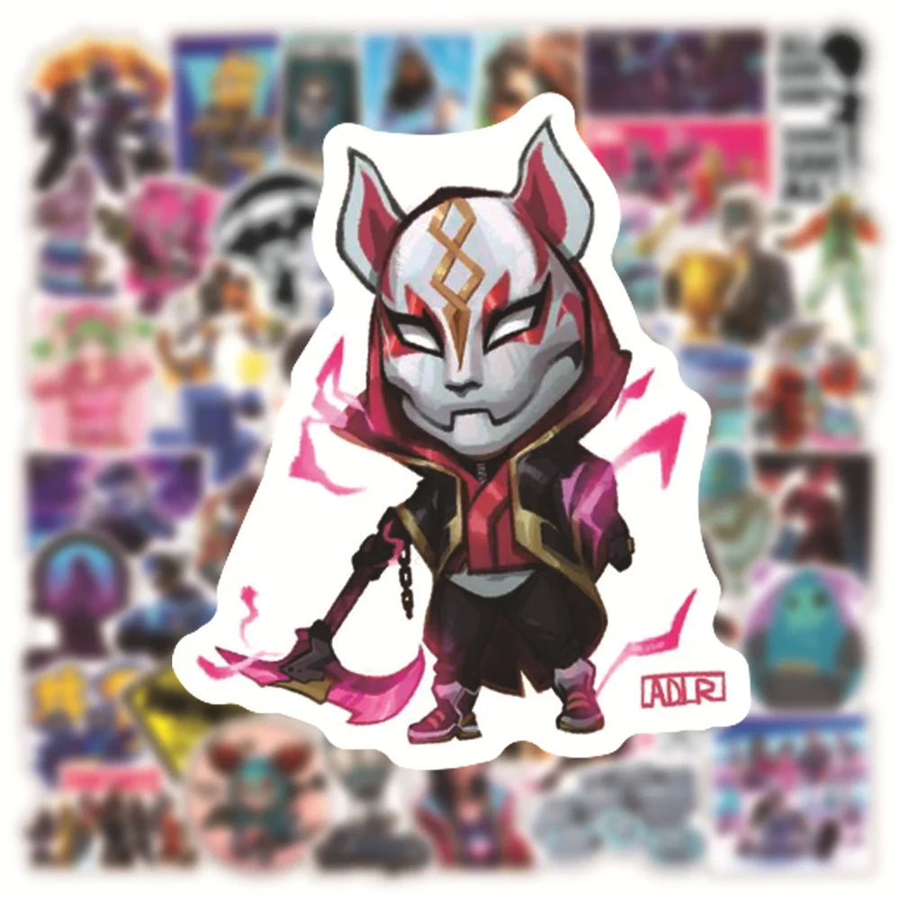 50PCS New Dark Fortress Game Graffiti Stickers Personalized Fashion Creative Exquisite Trend Decorative Decals Toys for Bicycles TV Laptops Water Cups Luggage Skateboards Helmets Popular Stickers