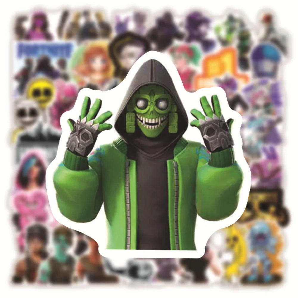50PCS New Dark Fortress Game Graffiti Stickers Personalized Fashion Creative Exquisite Trend Decorative Decals Toys for Bicycles TV Laptops Water Cups Luggage Skateboards Helmets Popular Stickers