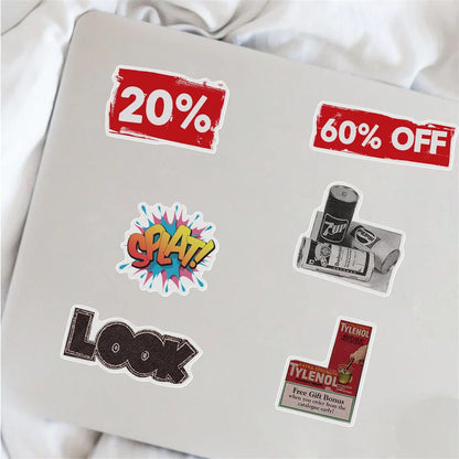 50PCS Pop Style Stickers Personality Can Be Decorated Luggage Notebook Waterproof Removable Stickers