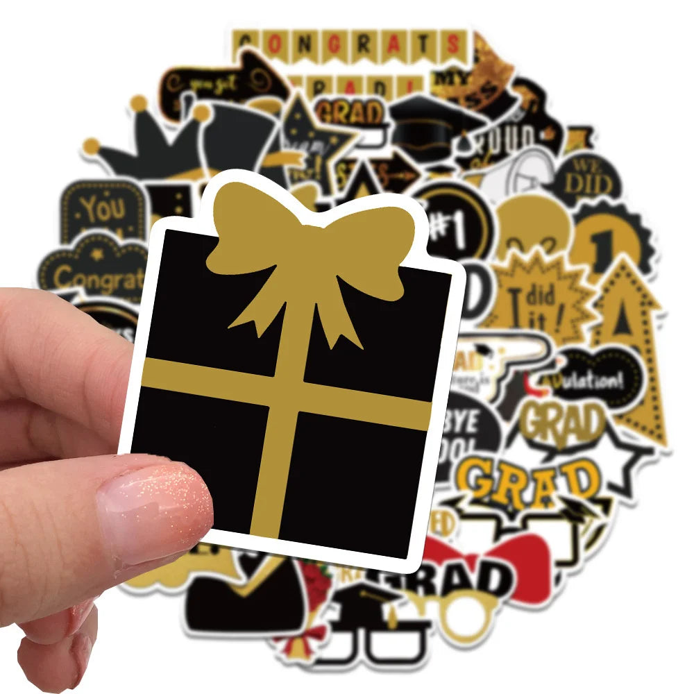 50PCS 2026 Graduation Season New Graffiti Personalized Sticker Notebook Point Mobile Phone Decoration Skateboard