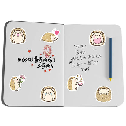 40PCS cartoon cute hedgehog series decorative style graffiti stickers, personalized, fashionable, creative and trendy DIY exquisite decorative decal cups, helmets, skateboard popular sticker toys