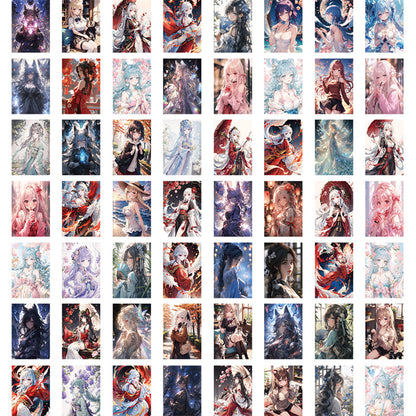60PCS Anime Girlcore Doodle Stickers - Kawaii Aesthetic Decals for Digital Planners, Vibe Journals & Soft Life Social Media Kits