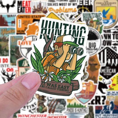 50PCS Urban Safari Stickers - Civilized Hunting Decals for Modern Quest Logs, Digital Trophies & Symbolic Predation Journals