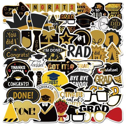 50PCS 2026 Graduation Season New Graffiti Personalized Sticker Notebook Point Mobile Phone Decoration Skateboard