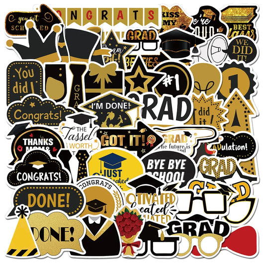 50PCS 2026 Graduation Season New Graffiti Personalized Sticker Notebook Point Mobile Phone Decoration Skateboard