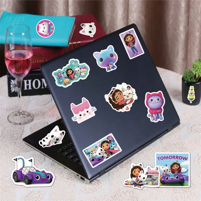 50PCS Gaby's Dollhouse Sticker Animation Waterproof Diy Graffiti Water Cup Notebook Luggage Sticker Painting