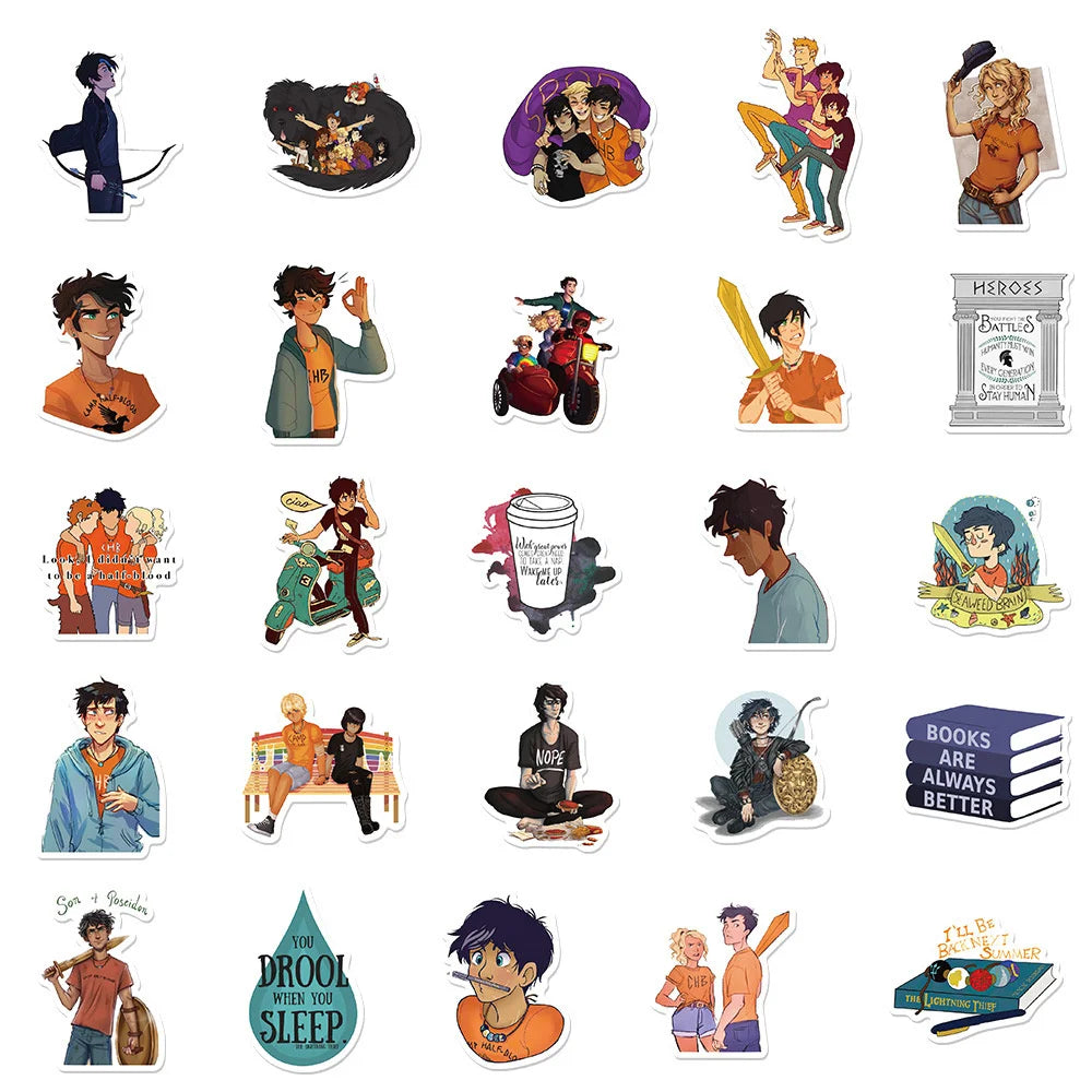 50 pieces of cartoon character boy graffiti stickers, personalized, fashionable and creative DIY exquisite decorative stickers, toys, refrigerators, skateboards, mugs, helmets, guitars, popular stickers