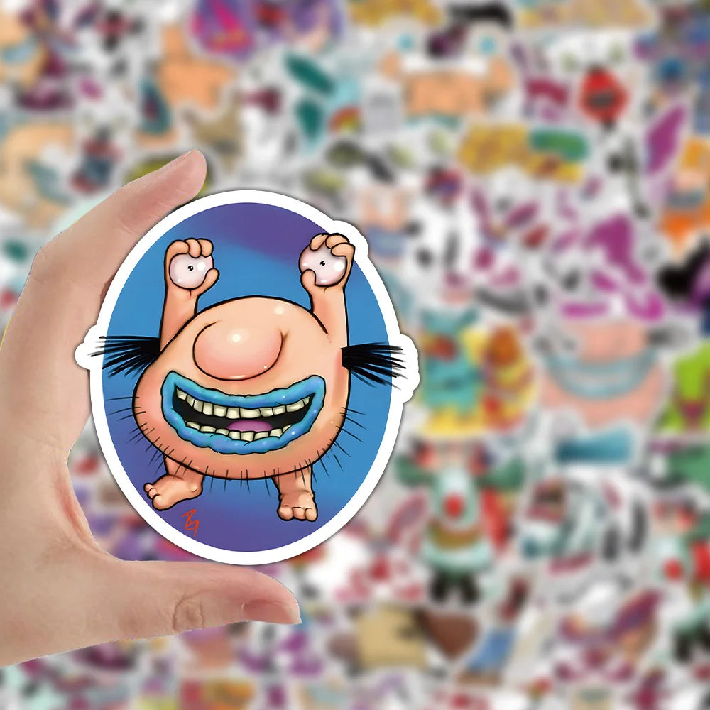 50PCS Anime Ah! There Are Monster Graffiti Waterproof Stickers Creative Trend Personality Decorative DecalsHelmet