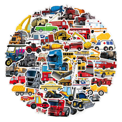 50PCS New Car Truck Graffiti Sticker Waterproof Luggage Laptop Scooter Water Cup Refrigerator Sticker