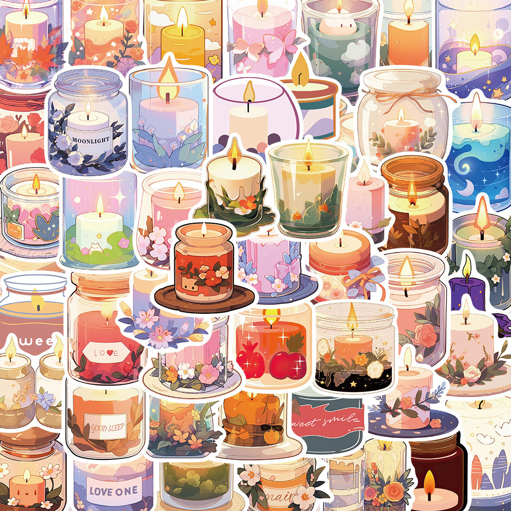 50PCS Scent Memory Stickers - Olfactory Landscape Decals for Aroma Journals, Perfume Organizing & Invisible Sense Archives