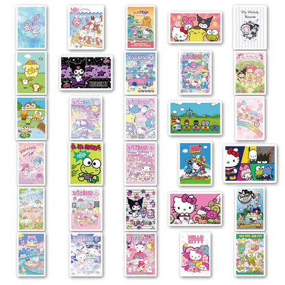 62PCS Hot Cute Cartoon Character Graffiti Stickers Luggage Phone Case Laptop IPad Water Cup Waterproof Stickers