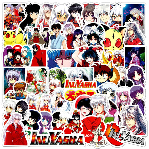 50PCS cartoon animation Inuyasha fox demon creative graffiti stickers, personalized DIY decorative exquisite decal toys, skateboards, bicycles, cars, helmets, laptops, popular stickers