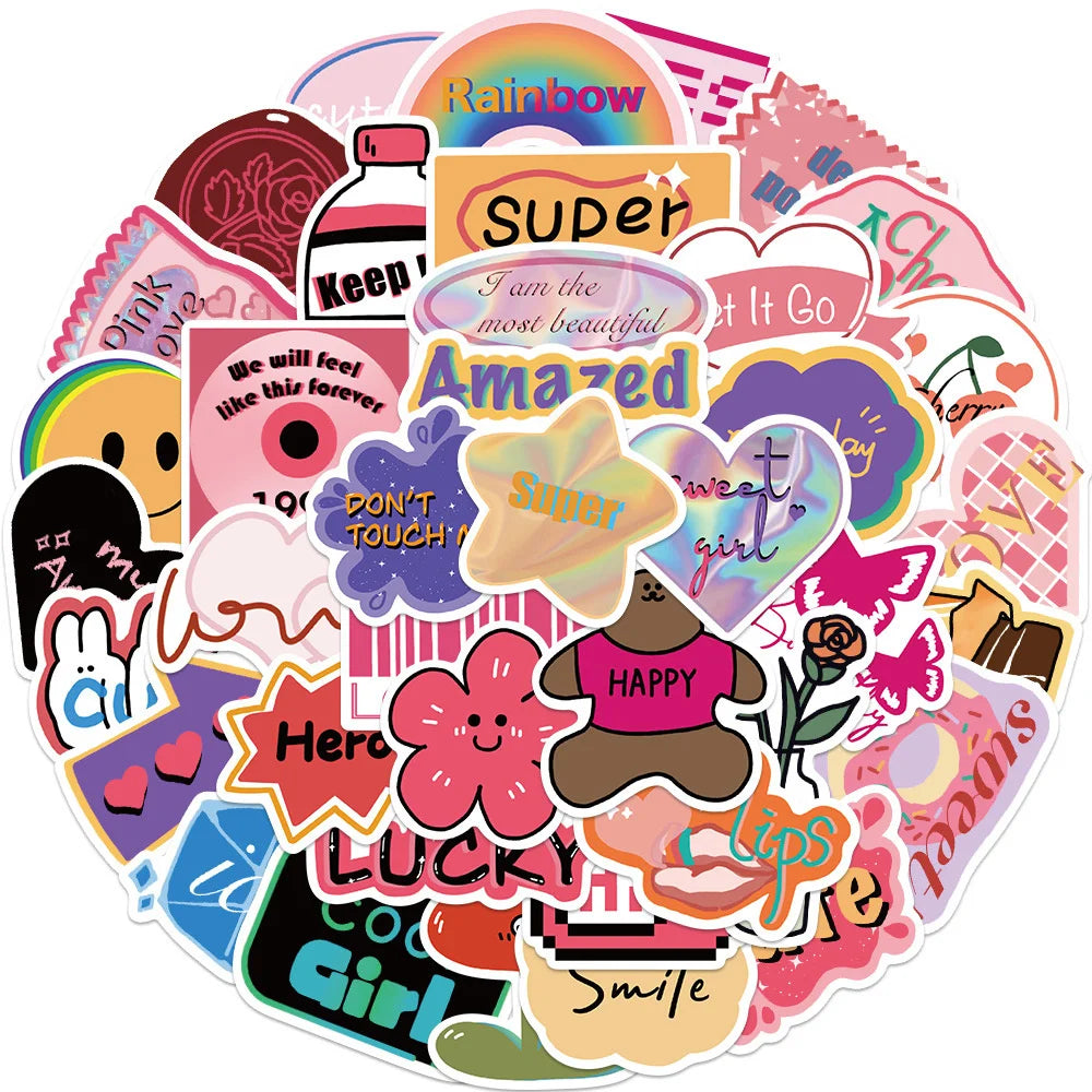 40PCS cartoon European and American retro style graffiti stickers, personalized, fashionable, creative and trendy DIY decorative exquisite stickers, helmets, skateboards, water cups, guitars, popular decal toys