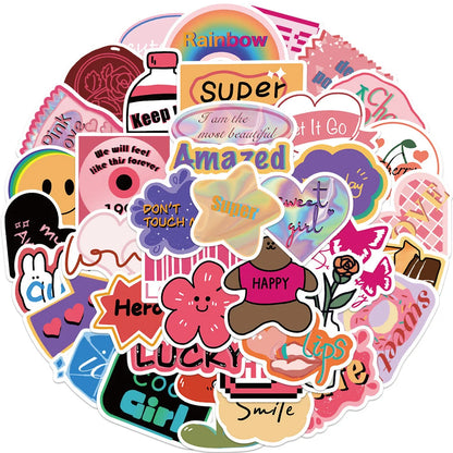 40PCS cartoon European and American retro style graffiti stickers, personalized, fashionable, creative and trendy DIY decorative exquisite stickers, helmets, skateboards, water cups, guitars, popular decal toys