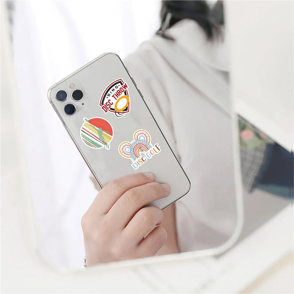 100PCS Sports Frisbee Golf Sticker Skateboard Luggage  Stationery PVC Waterproof Exquisite Sticker