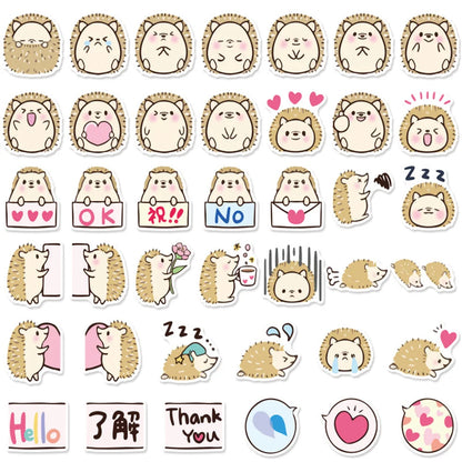 40PCS cartoon cute hedgehog series decorative style graffiti stickers, personalized, fashionable, creative and trendy DIY exquisite decorative decal cups, helmets, skateboard popular sticker toys