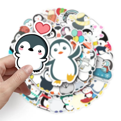 50PCS Penguin Animal Cartoon Graffiti Waterproof Sticker Toy Decoration Notebook Suitcase  Guitar  Refrigerator