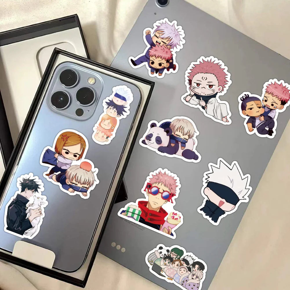 60PCS Japanese Anime Jujutsu Kaisen Character Graffiti Stickers for Luggage Laptop IPad Shell Diary Exquisite Trend DIY Decorative Stickers