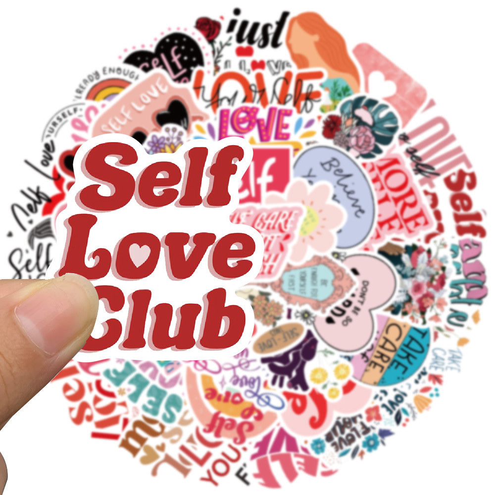 50PCS Self Love Stickers - Positive Affirmation Decals for Journals, Planners, Water Bottles & Mental Wellness Gifts