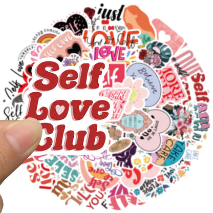 50PCS Self Love Stickers - Positive Affirmation Decals for Journals, Planners, Water Bottles & Mental Wellness Gifts