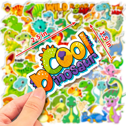 50PCS Cartoon Dinosaur Sticker New personal Sticker Water Skateboard Waterproof Toy Graffiti Sticker