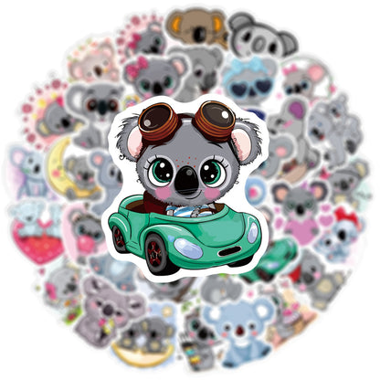 50PCS Cute Koala Stickers - Australian Animal Decals for Laptops, Water Bottles, Planners & Animal Lover Gifts