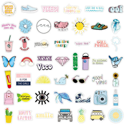 50PCS    Small Fresh Graffiti Stickers iPad Luggage Computer Helmet  DIY Scrapbook Wall Sticker Toy Decoration