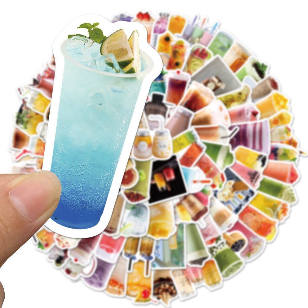 90PCS Boba Tea Stickers - Cute Drink Decals for Water Bottles, Laptops, Planners & Bubble Tea Lover Gifts