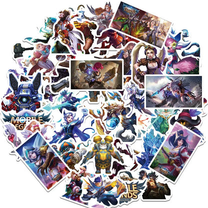 50PCS Games Mobile Legends Endless Duel Graffiti Waterproof Sticker Suitcase Notebook Refrigerator Skate board Helmet
