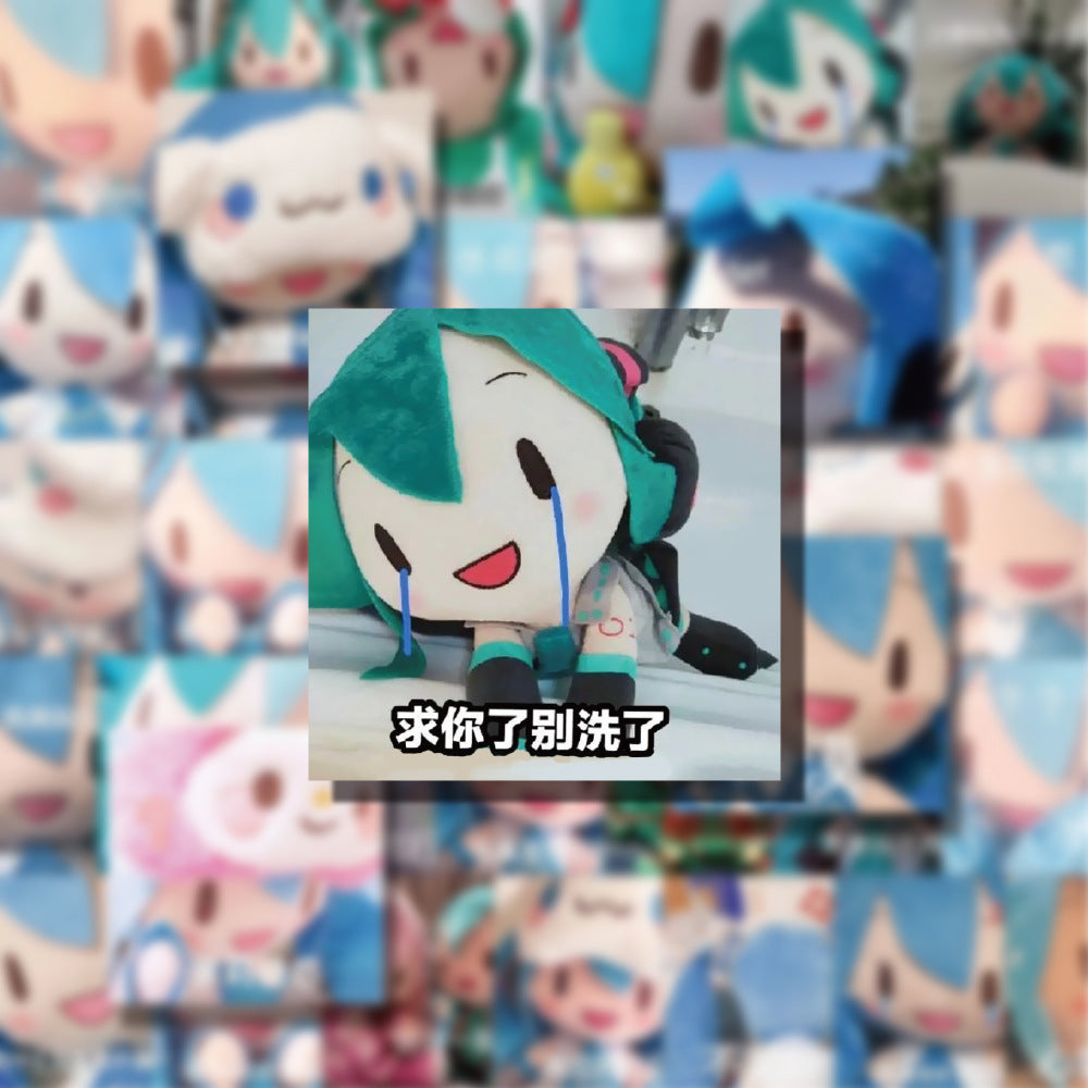 62PCS Cartoon Cute Fufu Hatsune Miku Emoticon Doodle Stickers for Skateboard Helmets, Laptops, Water Bottles, Stationery Boxes - Exquisite Decorative Decals