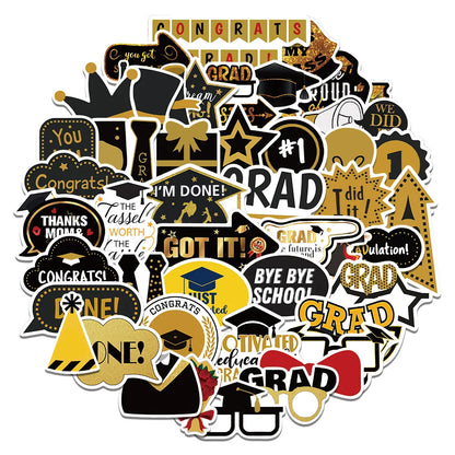 50PCS 2026 Graduation Season New Graffiti Personalized Sticker Notebook Point Mobile Phone Decoration Skateboard