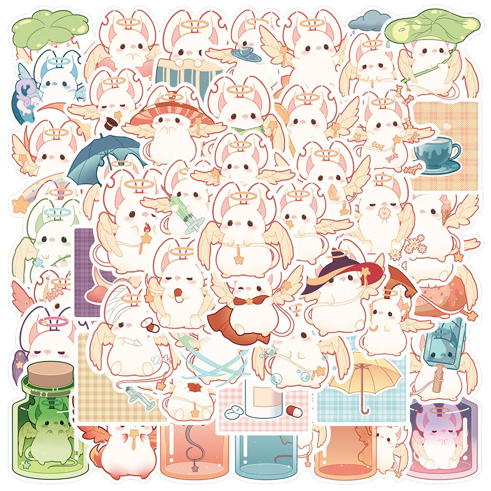 50 pieces of cute cartoon mouse animal graffiti stickers, personalized, fashionable and creative DIY exquisite decorative decal toys, bicycle, motorcycle, car helmet, laptop and computer popular stickers