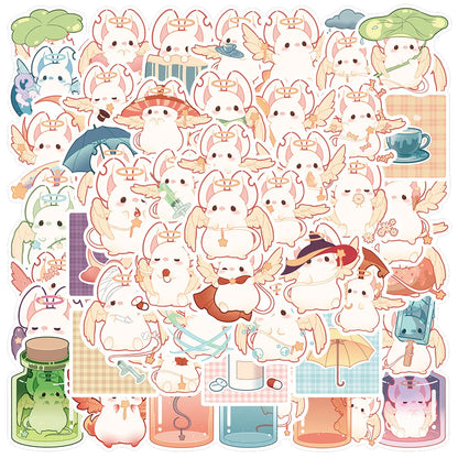 50 pieces of cute cartoon mouse animal graffiti stickers, personalized, fashionable and creative DIY exquisite decorative decal toys, bicycle, motorcycle, car helmet, laptop and computer popular stickers
