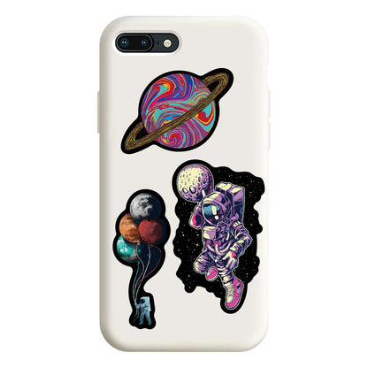50PCS Cartoon Black Edge Space Astronaut Graffiti Sticker Decoration Suitcase Water Cup Guitar Waterproof Helmet