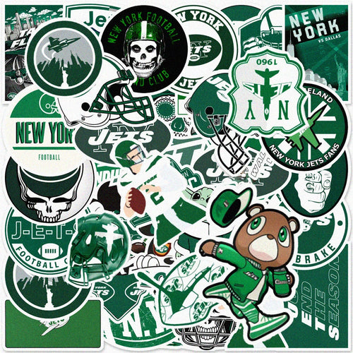 50PCS    NYAmerican Rugby Cute Graffiti Exquisite Stickers Refrigerator Luggage Skateboard Notebook Stickers