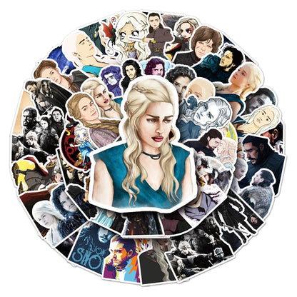 50PCS New Game of Thrones Cartoon Personality Creative Sticker Suitcase Table ChairCar Guitar Waterproof Sticker