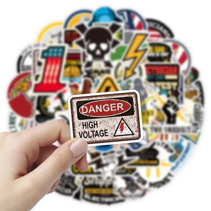 50PCS Welding Machine Electric Graffiti Sticker DIY Luggage Bicycle Guitar Skateboard Water Cup Helmet Waterproof