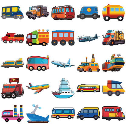 50PCS Cartoon Car Doodle Stickers for Phone Cases, Laptops, Skateboards, Water Bottles, Helmets, and More Perfect for DIY Notebooks, Decorating Desktops, and More
