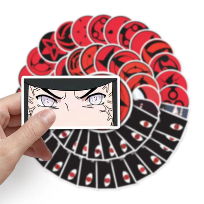 50PCS Sharingan Anime Naruto DIY Graffiti Toys Stickers Guitar Book Phone Shell Riman Stickers