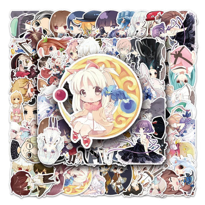 52PCS Cartoon Cute Girls Small Fresh Secondary Yuan Graffiti Stickers Personalized Creative DIY Decorative Stickers Computer Cell Phone Skateboard Refrigerator Helmet Decals Popular Toys