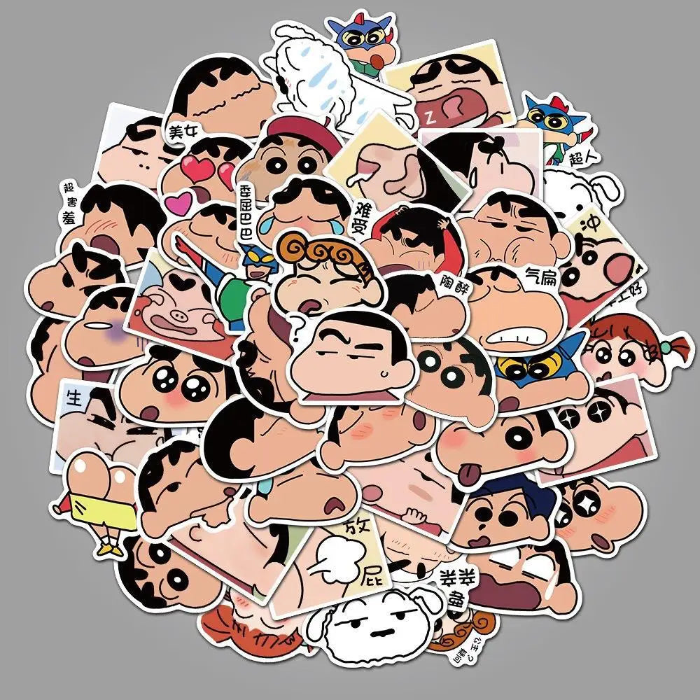 50PCS Popular Anime Graffiti Stickers Cartoon Waterproof Stickers Skateboard Luggage Decorative Stickers