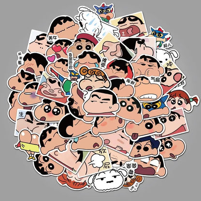 50PCS Popular Anime Graffiti Stickers Cartoon Waterproof Stickers Skateboard Luggage Decorative Stickers